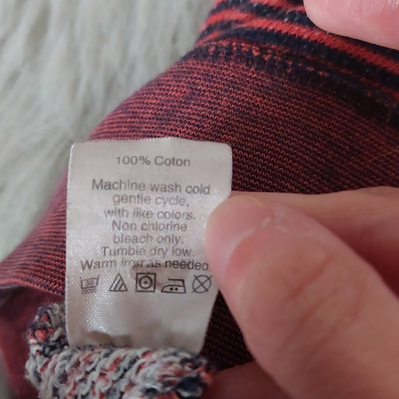 J. Crew Red and Black Striped Hoodie - Picture 7 of 9